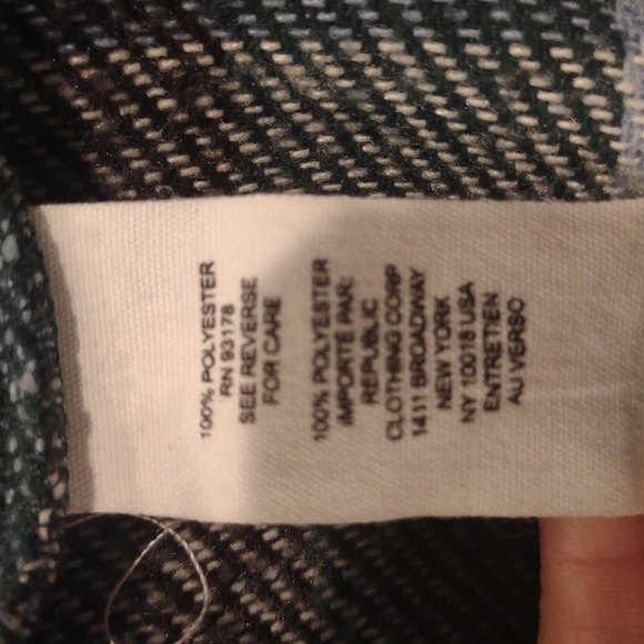 For The Republic Women's Small Green and White‎ Plaid Crop Utility Jacket - Picture 6 of 6